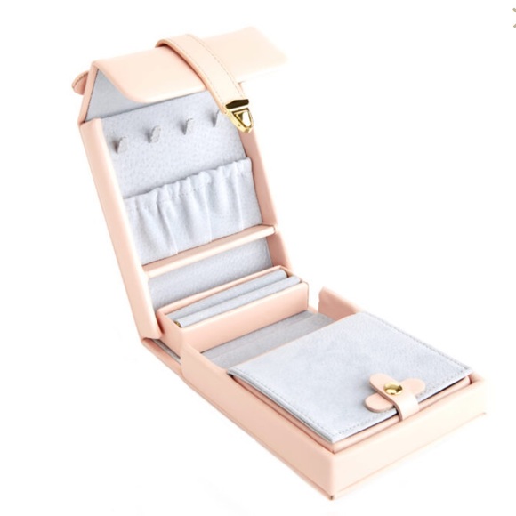 ROYCE•Luxe Travel Jewelry Case•NEW•RETIRED Red•Top Grain Nappa Leather and Suede - Picture 15 of 16